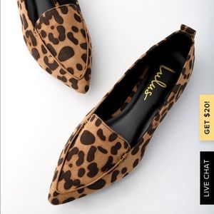 Lulus Leopard Flats, size 8.5